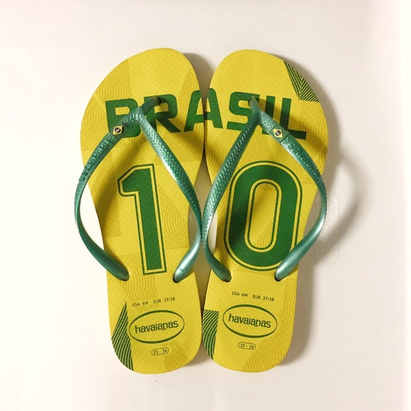 havaianas yellow green